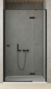 New Trendy Reflexa Black zuhanyajtók 80 cm dönthető fekete félfényes/átlátszó üveg EXK-4899