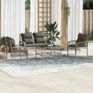 VidaXL Polyrattan Kerti Ülőgarnitúra - 4 Részes - Szürke