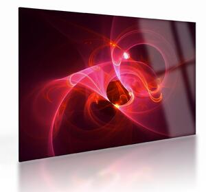 Modern rózsaszín absztrakció képe (üvegen) (70x50 cm)