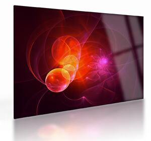 Modern rózsaszín absztrakció képe (üvegen) (70x50 cm)