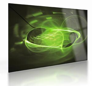 Modern absztrakt kép (üvegen) (70x50 cm)