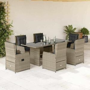 Vidaxl Polyrattan Kerti Étkezőgarnitúra - 7 részes