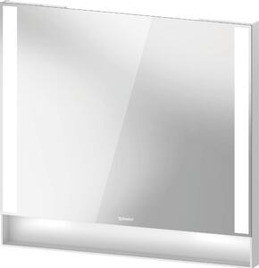 Duravit Qatego tükör 80x75 cm négyszögletes világítással fehér QA7082018180100