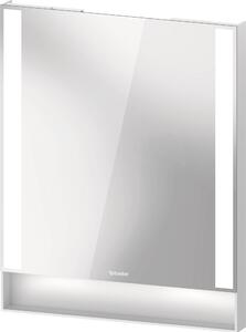 Duravit Qatego tükör 60x75 cm négyszögletes világítással fehér QA7081018180000