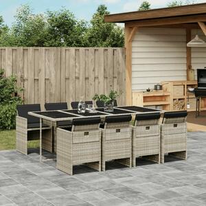 Vidaxl Polyrattan Kerti Étkezőgarnitúra - 9 részes