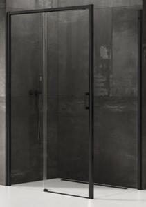 New Trendy Prime zuhanykabin 100x70 cm négyszögletes fekete félmatt/átlátszó üveg D-0316A/D-0127B
