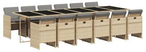 VidaXL Polyrattan Kerti Étkezőgarnitúra - 13 részes