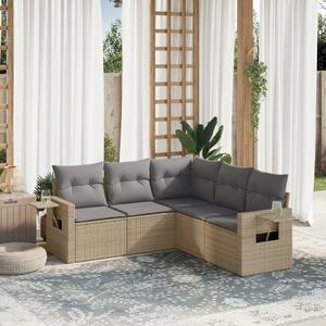 VidaXL Polyrattan Kerti Ülőgarnitúra - 5 részes - Bézs