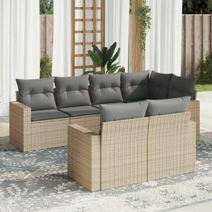 VidaXL Polyrattan Kerti Ülőgarnitúra - 7 részes - Bézs