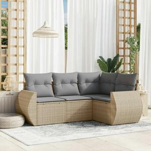VidaXL Polyrattan Kerti Ülőgarnitúra - 4 részes - Bézs