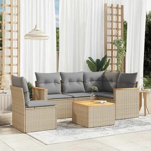 Polyrattan Kerti Ülőgarnitúra - 6 részes
