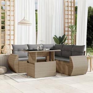 VidaXL Polyrattan Kerti Ülőgarnitúra - 6 részes - Bézs