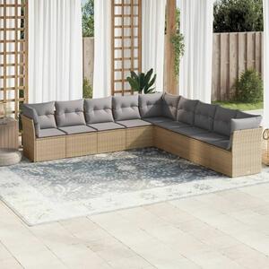 VidaXL Polyrattan Kerti Ülőgarnitúra - 9 részes - Bézs