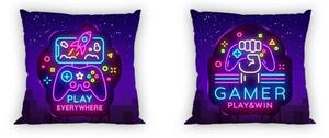 FARO Gamer Neon párnahuzat 40x40 cm