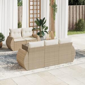VidaXL Polyrattan Kerti Ülőgarnitúra - 6 részes - Bézs