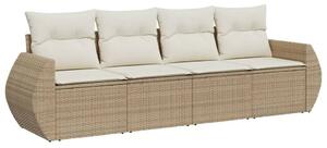 VidaXL Polyrattan Kerti Ülőgarnitúra - 4 részes - Bézs