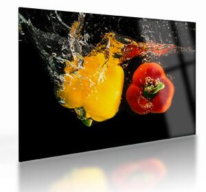 Kép - paprika a vízben (üvegen) (70x50 cm)