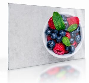 Kép - tál erdei gyümölccsel (üvegen) (70x50 cm)