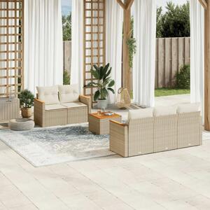 VidaXL Polyrattan Kerti Ülőgarnitúra - 6 részes - Bézs