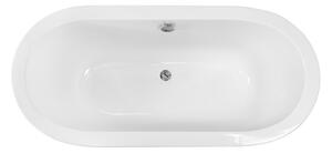 Besco Victoria ovális fürdőkád 160x75 cm ovális fehér #WKV-160-WZ