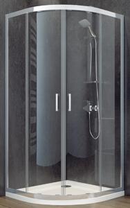 Besco Modern 185 zuhanykabin 90x90 cm félkör alakú króm fényes/átlátszó üveg MP-90-185-C