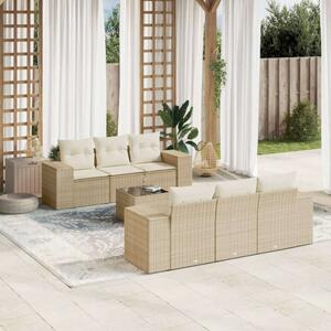 VidaXL Polyrattan Kerti Ülőgarnitúra - 7 részes - Bézs