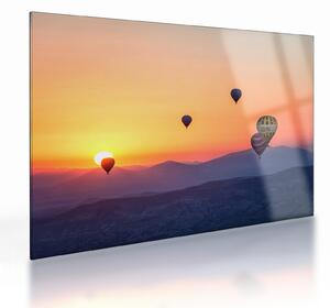 Hőlégballon képe (üvegen) (70x50 cm)