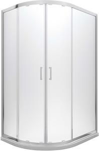 Besco Modern 185 zuhanykabin 120x90 cm félkör alakú króm fényes/matt üveg MA-120-90-M