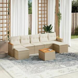 VidaXL Polyrattan Kerti Ülőgarnitúra - 8 részes - Bézs