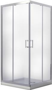 Besco Modern 185 zuhanykabin 80x80 cm négyzet króm fényes/matt üveg MK-80-185-M