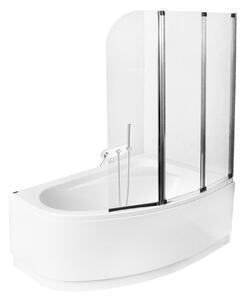 Besco Ambition zuhanyparaván 123.5 cm háromrészes króm fényes/átlátszó üveg PA-3S