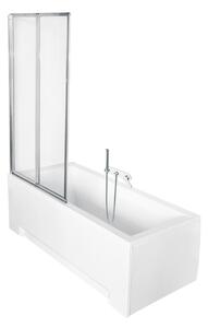 Besco Ambition zuhanyparaván 80.5 cm kétrészes króm fényes/átlátszó üveg PAP-2S