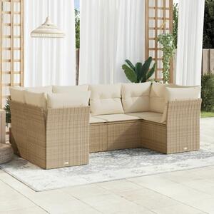 VidaXL Polyrattan Kerti Ülőgarnitúra - 6 részes - Bézs