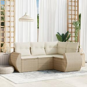VidaXL Polyrattan Kerti Ülőgarnitúra - 4 részes - Bézs