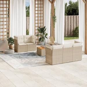 VidaXL Polyrattan Kerti Ülőgarnitúra - 6 részes - Bézs