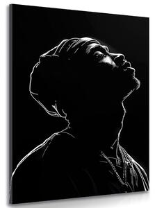Kép rapper fekete-fehérben