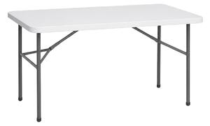 Kerti asztal összecsukható HDPE 150cm, fehér