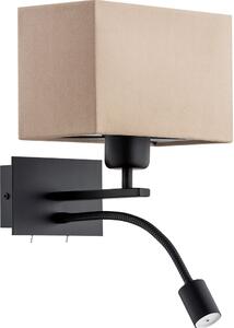 Argon Bill oldalfali lámpa 2x15 W fekete-bézs 1043