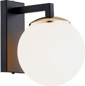 Argon Moritz oldalfali lámpa 1x15 W fekete-sárgaréz-opál 4771