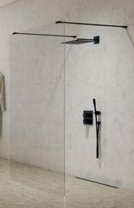 New Trendy New Modus Black zuhanykabin fal walk-in 100 cm fekete félfényes/átlátszó üveg EXK-5601