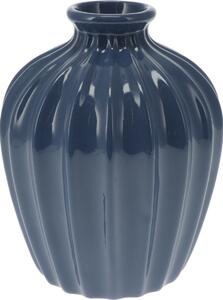 Sevila porcelán váza, 11,5 x 15 cm, kék
