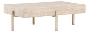 Dohányzóasztal Dallas 4720, Fém, 41x82cm, Világos Travertine