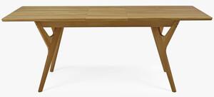 Tömör tölgyfa étkezőasztal, bővíthető, Avano 160-200 x 90 cm