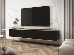 TV szekrény/asztal I Othelo (fekete + fekete + arany). 1070583