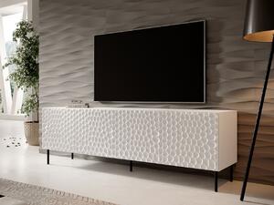 TV szekrény/asztal Ergibet (fehér + fehér + fekete). 1070609