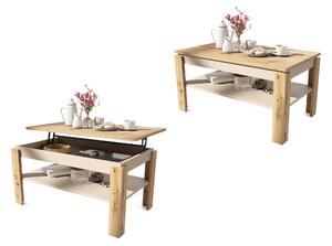 Mazzoni ASTI-P Artisan Tölgy/Bézs (Pezsgő) - MODERN DOHÁNYZÓASZTAL MEGEMELHETŐ ASZTALLAPPAL