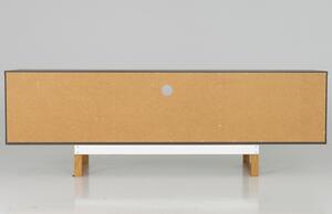 Matt antracitszürke lakkozott fa TV asztal Tenzo Birka 177 x 43 cm