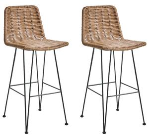 Bárszék kétdarabos szettben CASSITA Rattan Barna