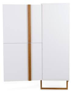 Matt fehér lakkozott fa komód Tenzo Birka 118 x 43 cm