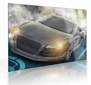 Audi autó képe - szürke (üvegen) (70x50 cm)